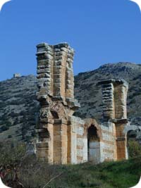 Remains of an early Christian church in Philippi. Philippi was one of first places in Europe to receive Christianity